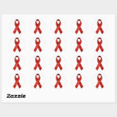HIV/AIDS Rood lint Ronde Sticker (Vel)