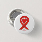 HIV Awareness Heart Ribbon Custom Art Pin Ronde Button 3,2 Cm (Voorkant /achterkant)