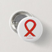 HIV Awareness Ribbon Custom Art Pin Ronde Button 3,2 Cm (Voorkant /achterkant)