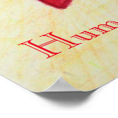 HIV Awareness Ribbon Red Angel Custom Art-Posters Poster (Hoek)