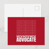 HIV HIV Advocate Briefkaart (Voorkant / Achterkant)