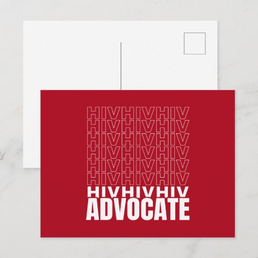 HIV HIV Advocate Briefkaart (Voorkant / Achterkant)