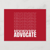 HIV HIV Advocate Briefkaart (Voorkant)