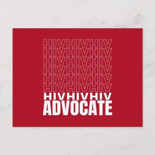HIV HIV Advocate Briefkaart (Voorkant)