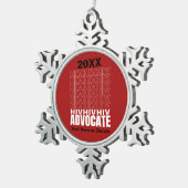 HIV HIV Advocate Tin Sneeuwvlok Ornament (Rechts)