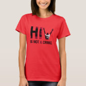 Hiv is geen misdaad - Grunge Red Art T-shirt (Voorkant)