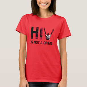 Hiv is geen misdaad - Grunge Red Art T-shirt
