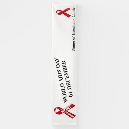 Hiv maakt bewustmakingscampagne | Personaliseren Spandoek (Verticaal)