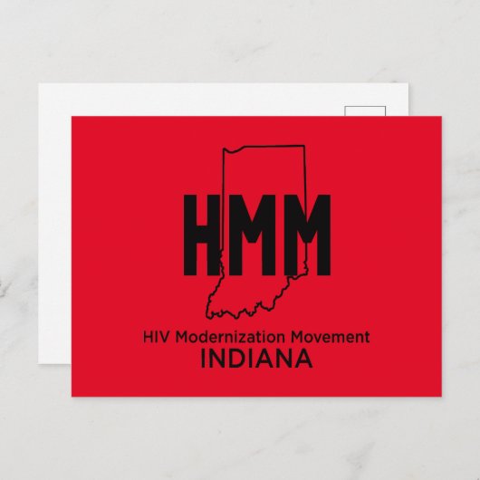 HIV Moderniseringsbeweging Indiana Briefkaart (Voorkant / Achterkant)