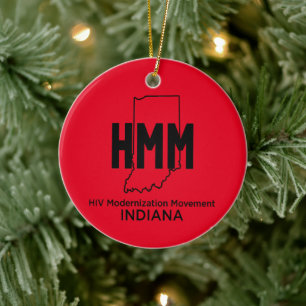 HIV Moderniseringsbeweging Indiana Keramisch Ornament