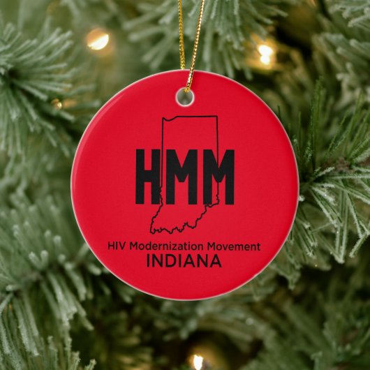 HIV Moderniseringsbeweging Indiana Keramisch Ornament (Boom)