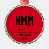 HIV Moderniseringsbeweging Indiana Metalen Ornament (Voorkant)