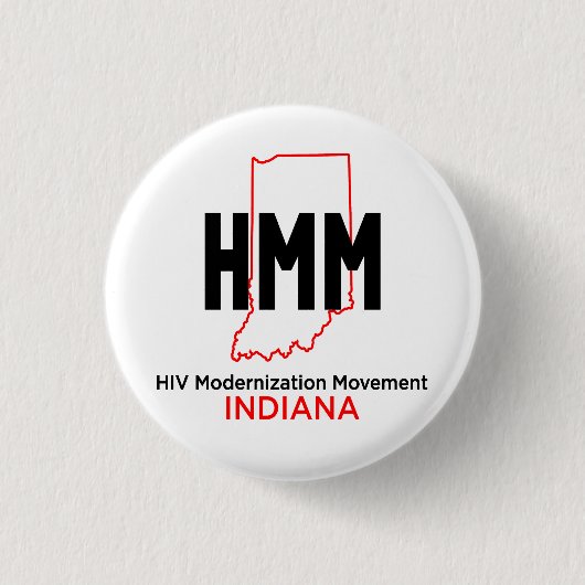 HIV Moderniseringsbeweging Indiana Ronde Button 3,2 Cm (Voorkant)
