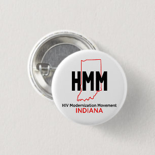 HIV Moderniseringsbeweging Indiana Ronde Button 3,2 Cm