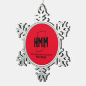 HIV Moderniseringsbeweging Indiana Tin Sneeuwvlok Ornament (Rechts)