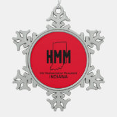 HIV Moderniseringsbeweging Indiana Tin Sneeuwvlok Ornament (Voorkant)