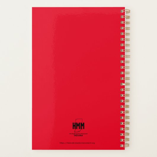 HIV Modernization Movement Indiana Planner (Achterkant)
