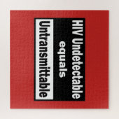 HIV Niet-detecteerbaar is gelijk aan HIV Niet-over Legpuzzel (Horizontaal)