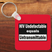 HIV Niet-detecteerbaar is gelijk aan HIV Niet-over Sleutelhanger (Voorkant)