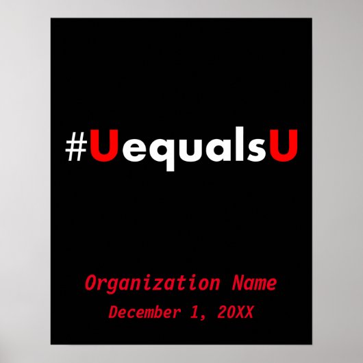 HIV Niet-detecteerbaar is gelijk aan niet-overdraa Poster (Voorkant)