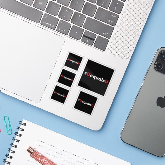 HIV Niet-detecteerbaar is gelijk aan niet-overdraa Sticker (Laptop met iPhone)