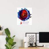HIV-virus ( hiv / aids - liefdadigheidsinstelling  Poster (Thuiskantoor)