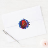 HIV-virus ( hiv / aids - liefdadigheidsinstelling Ronde Sticker (Envelop)