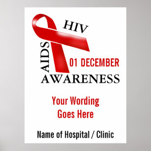 Hiv voorlichting   van de hulpcampagne poster