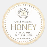 Hive Honing Gold 3D Tekst Raw Local Bijenkorf
