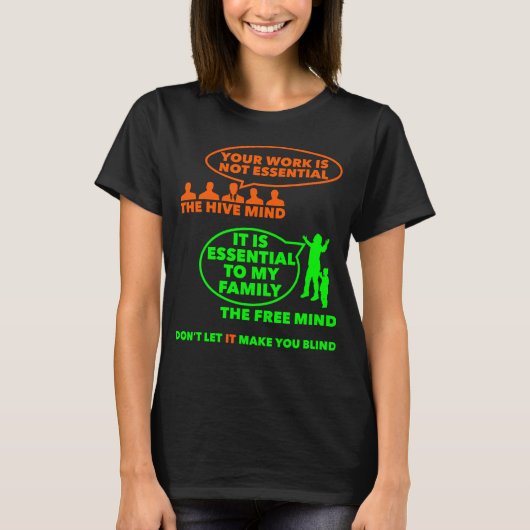 Hive Mind (donker) T-shirt (Voorkant)