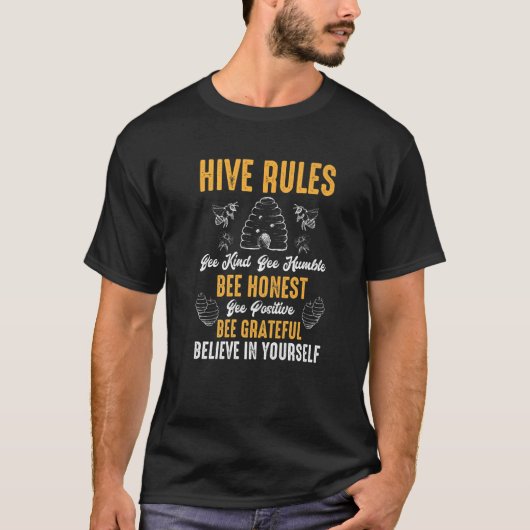 Hive Rules Bee Bee Bee Humble Bee Pun T-shirt (Voorkant)