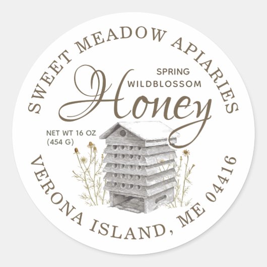  Hive Spring Honey Ronde Sticker (Voorkant)
