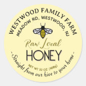 Hive to Home Honey Label met Bee Yellow (Voorkant)