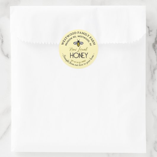 Hive to Home Honey Label met Bee Yellow (Tas)