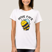 Hive vijf grappige hoge vijf bij woordspeling t-shirt (Voorkant)