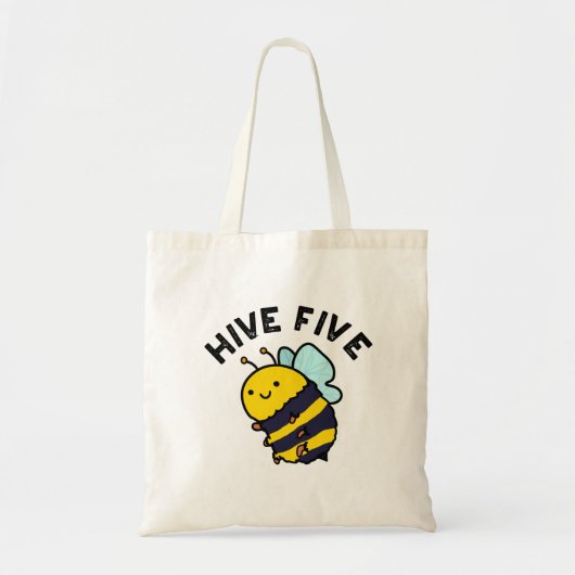 Hive vijf grappige hoge vijf bij woordspeling tote bag (Voorkant)