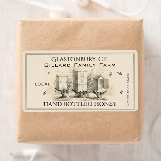  Hives Hand Bottled Raw Local Honey Labels (Insitu)