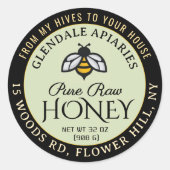 Hives naar House Pure Raw Honey Honeybee Sticker (Voorkant)