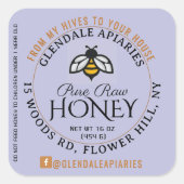 Hives naar House Pure Raw Honey Honeybee Sticker (Voorkant)