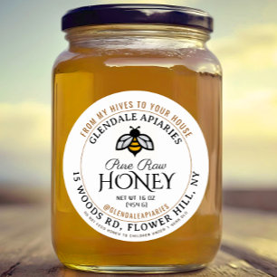 Hives naar House Pure Raw Honey Honeybee Sticker