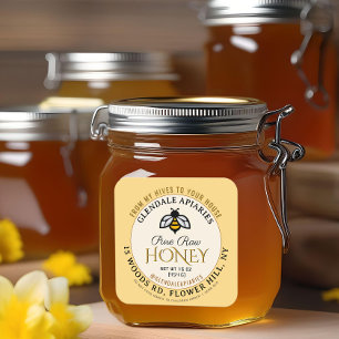 Hives naar House Pure Raw Honey Honeybee Sticker