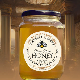 Hives naar House Pure Raw Honey Honeybee Sticker