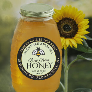 Hives naar House Pure Raw Honey Honeybee Sticker
