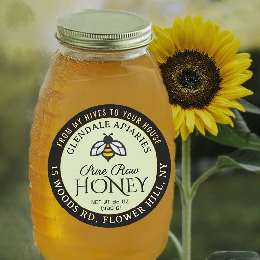 Hives naar House Pure Raw Honey Honeybee Sticker