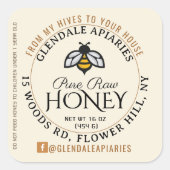 Hives naar House Pure Raw Honey Honeybee Sticker (Voorkant)