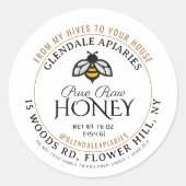 Hives naar House Pure Raw Honey Honeybee Sticker (Voorkant)