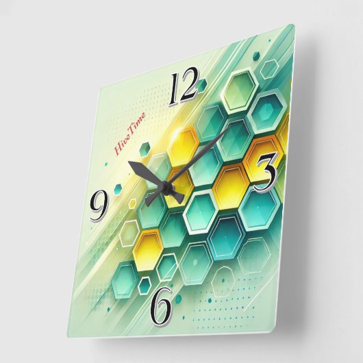 HiveTime  Hexagon Design | Wandklok (Hoek)