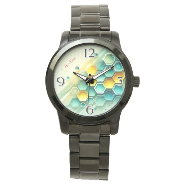 HiveTime  Hexagon Design Watch Horloge (Voorkant)