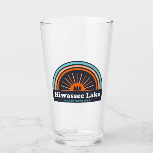 Hiwassee Lake North Carolina Rainbow Glas (Voorkant)