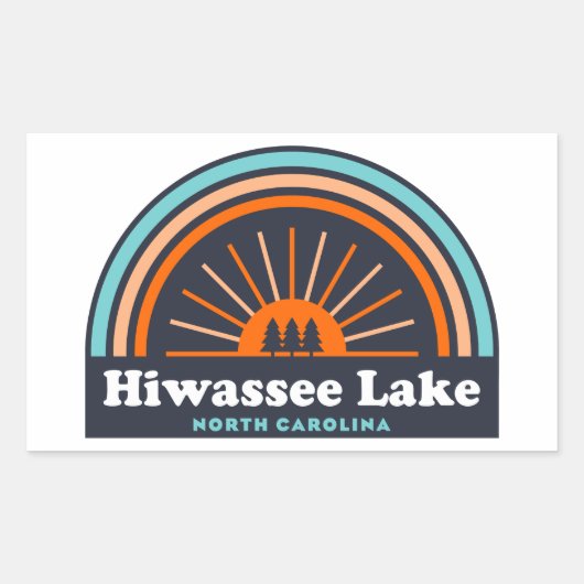 Hiwassee Lake North Carolina Rainbow Rechthoekige Sticker (Voorkant)